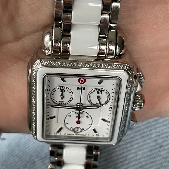 MICHELE Signature Deco Diamond Chronograph Ladies Watch